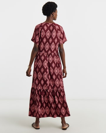 Jersey Notch Neck Maxi Dress