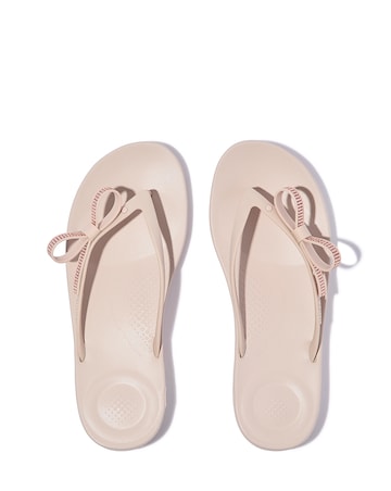 FitFlop Rose Iqushion Glitz-Bow Flip-Flops - Standard Fit (D)