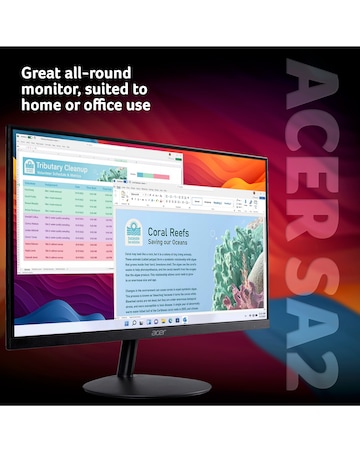 Acer SA2 23.8in FHD ZeroFrame 144Hz 1ms Monitor with AdaptiveSync