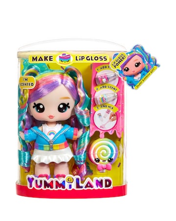 Yummiland Large Doll + Lip Gloss Pet - Skyler Rainbow Belt