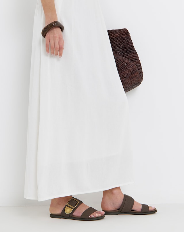 Natasha Buckle Detail Sandals - Wide Fit (E)