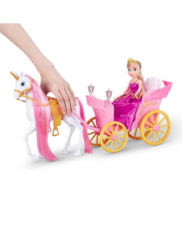 Sparkle Girlz 10.5-inch Princess Doll with Unicorn & Carriage