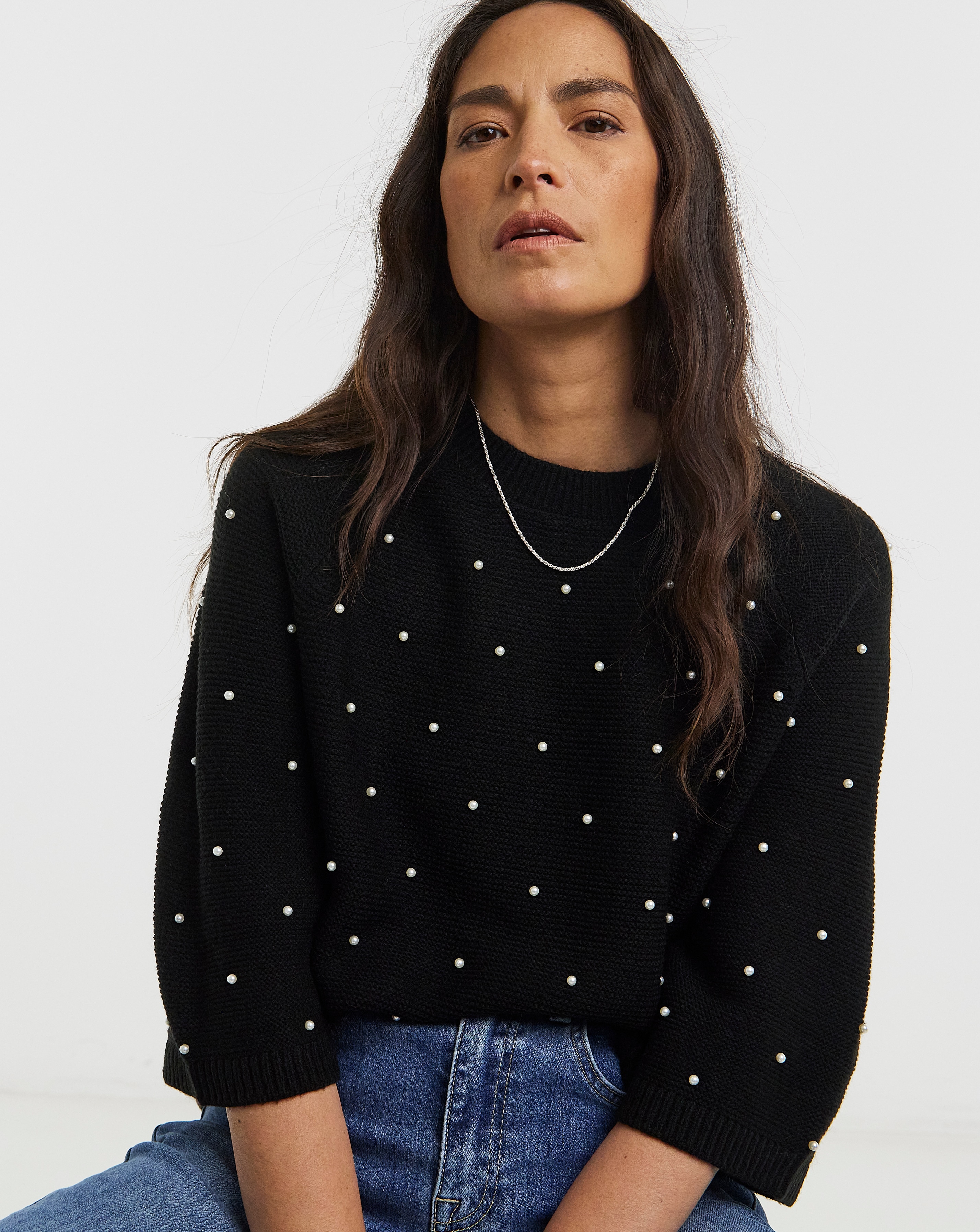Black Pearl Short Sleeve Jumper