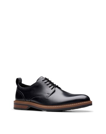 Clarks Aldwin Lace Leather Shoe - Black