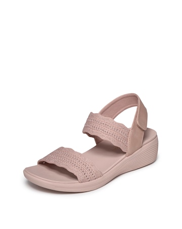 Skechers Arya Glitter Knit Sling Back Blush Sandals - Standard Fit (D)