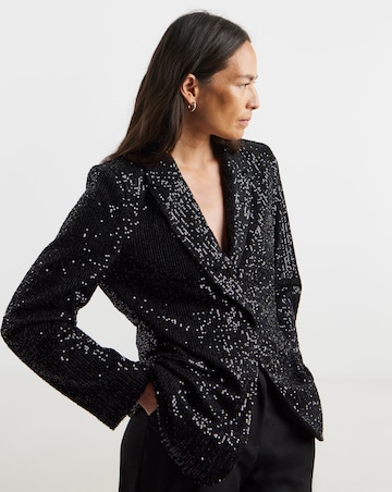 Black Sequin Blazer