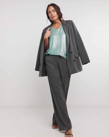 Mint V Neck Foil T-Shirt