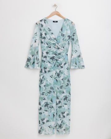 Joanna Hope Mesh Maxi Dress With Ruching