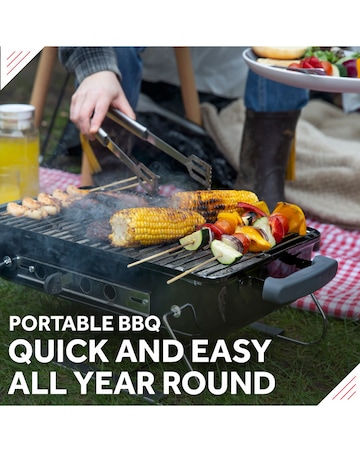 George Foreman Black Toolbox Charcoal BBQ