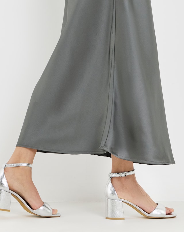 Coco Barely There Block Heel Sandals - Wide Fit (E)