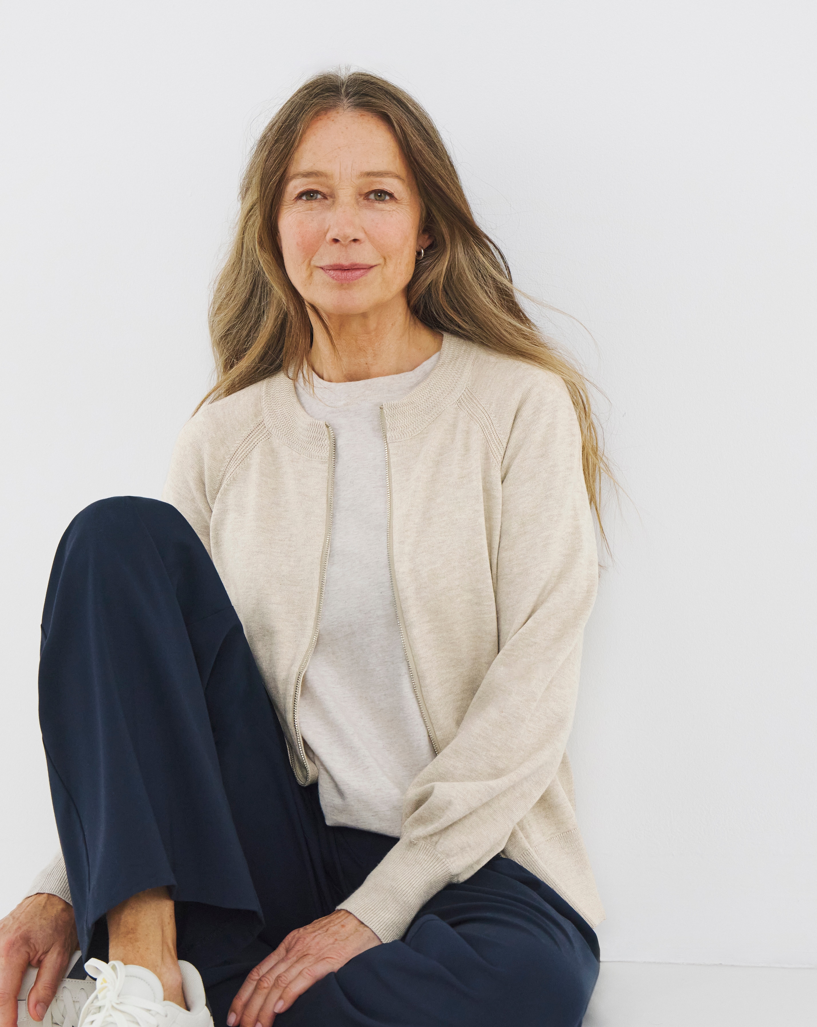 Oatmeal Fine Knit Bomber