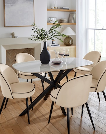 Brock Dining Table with 6 Camille Chairs