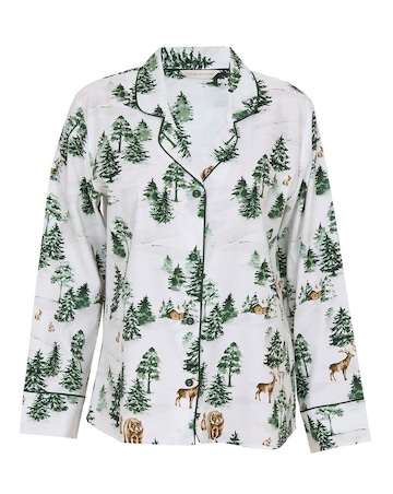 Cyberjammies Fern Pyjama Top Alpine Print
