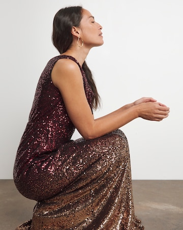 Joanna Hope Ombre Sequin Dress