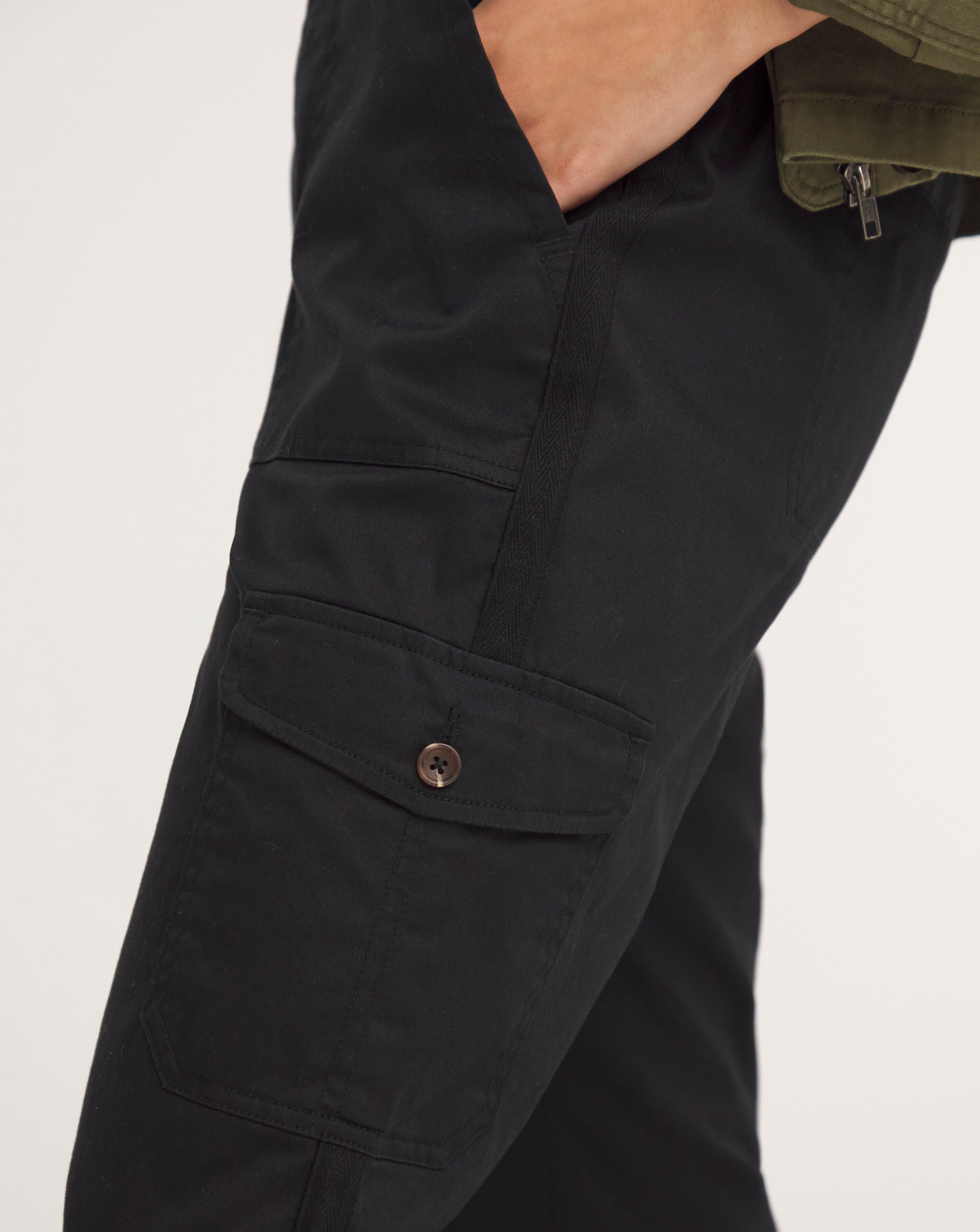 Black Soft Cargo Trousers | JD Williams