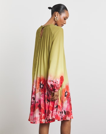 Joanna Hope Ombre Pleated Shift Dress