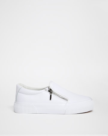 Esme Side Zip Trainers - Wide Fit (E)