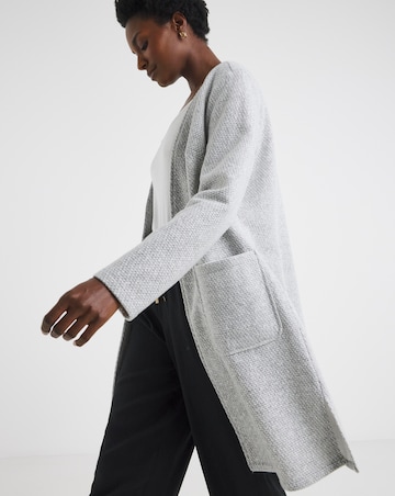 Grey Marl Edge To Edge Unlined Coatigan