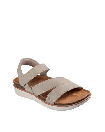 Skechers Lifted Comfort Taupe Duraleather Sandals - Standard Fit (D)