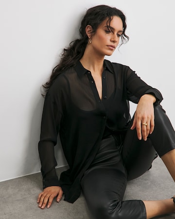 Chiffon Oversized Shirt with Cami