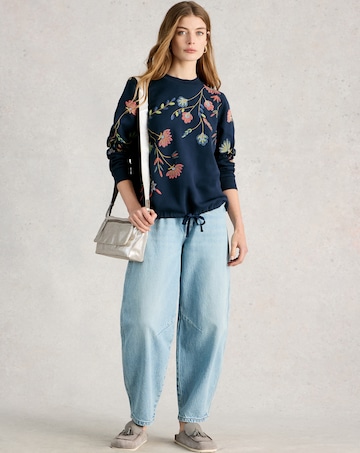 White Stuff Floral Embroidered Sweat