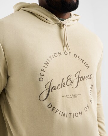 Jack & Jones Grayson Logo Hoodie - Cream