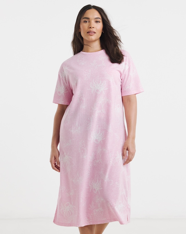 Simply Be Value Leopard Design T-Shirt Nightie