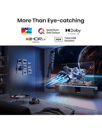 Hisense 55in 55E7KQTUK PRO Smart 4K UHD HDR QLED TV with 144Hz Game Mode Pro