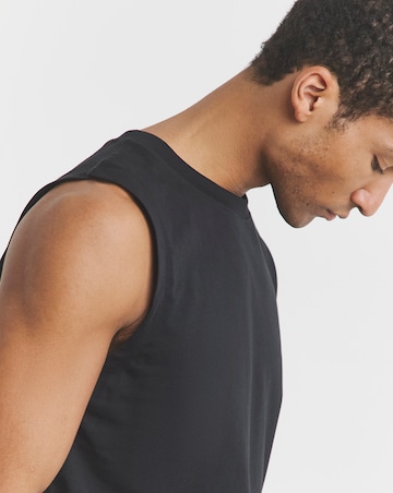 Pure Cotton Tank Vest- Black