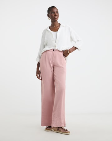 Textured Wide Leg Trousers