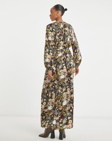 Long Sleeve Printed Maxi Dress