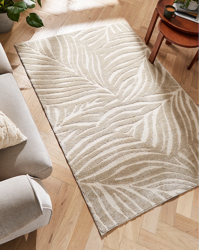 Milan Textured Leaf Rug