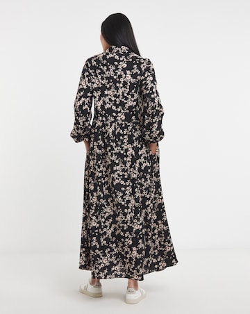 Printed Smock Shirt Dress