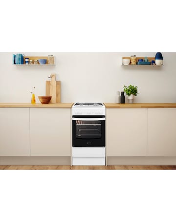 Indesit Cloe IS5G1KMW Gas Single 50cm Cooker White