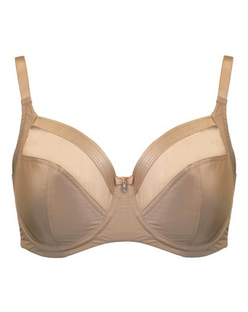 Pour Moi Viva Luxe Full Cup Wired Non Pad Side Support Bra Toffee