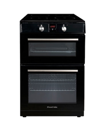 RUSSELL HOBBS 60CM Double Electric Cooker With Induction Hob - Black