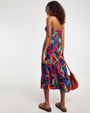 Crinkle Bandeau Beach Dress