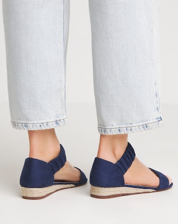 Candace Twin Strap Espadrille Sandals - Wide Fit (E)