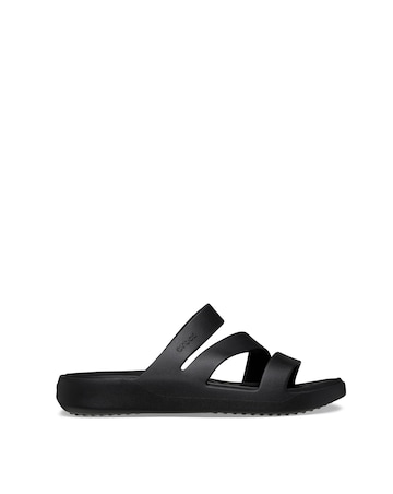 Crocs Black Getaway Strappy Slider Sandals -Standard Fit (D)