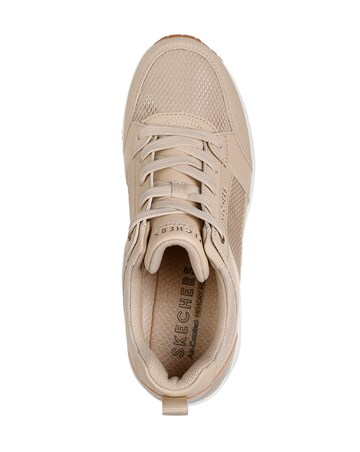 Skechers Uno Wedge Lace Up Fashion Trainer Standard Fit