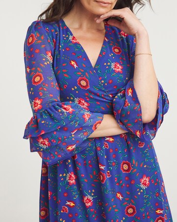 Joanna Hope Tiered Frill Sleeve Midi Dress