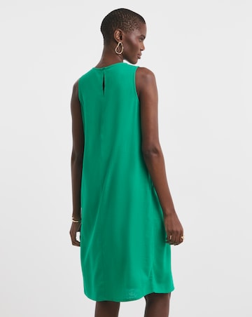 Linen Mix Sleeveless Shift Dress