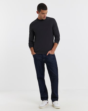 Lyle & Scott Mesh Logo Crew Neck Jumper - Shadow