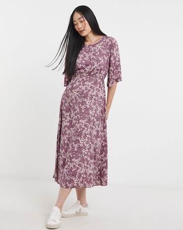 Half Sleeve Angel Sleeve Tea Dress