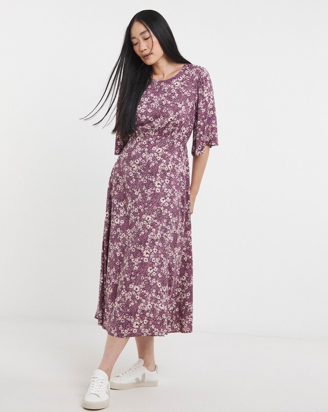 Half Sleeve Angel Sleeve Tea Dress