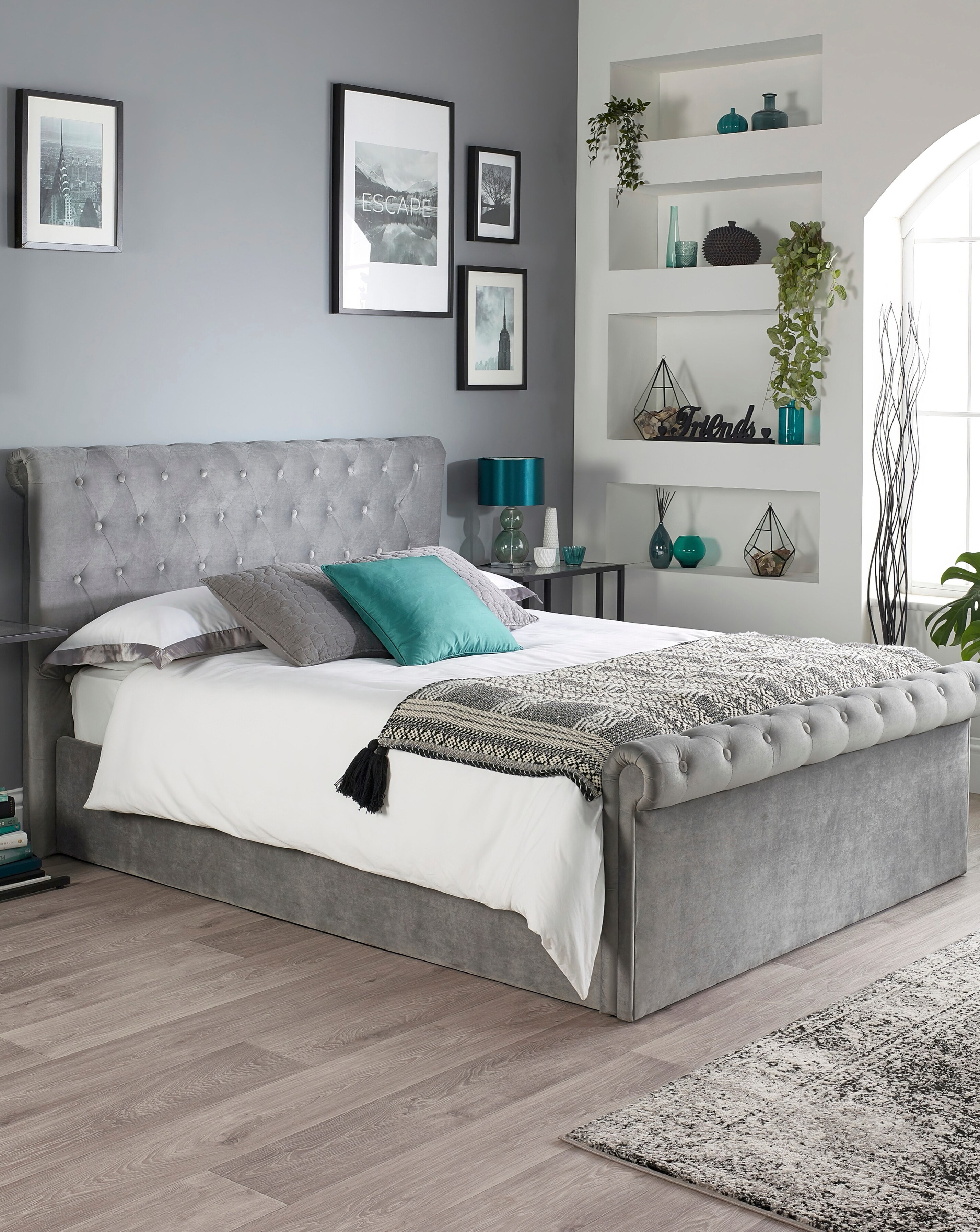 Aspire Chesterfield Side Lift Ottoman Bed