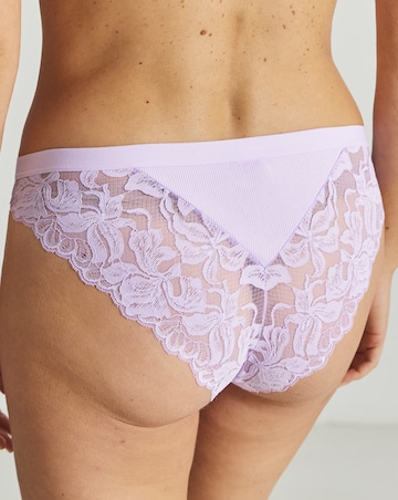 Pretty Secrets (3 Pack) Harper Lace Rib Midi Brazilian Knickers