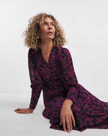 Joanna Hope Print Wrap Maxi Dress