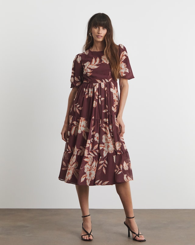chinese dress ladies Lorelei Lady Tea Dress - Amanda's Garden Print