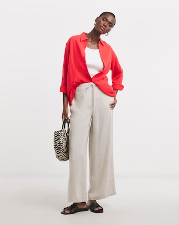 Pure Cotton Textured Relaxed Long Sleeve Shirt